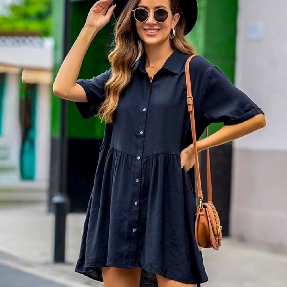 Button Down Mini Dress